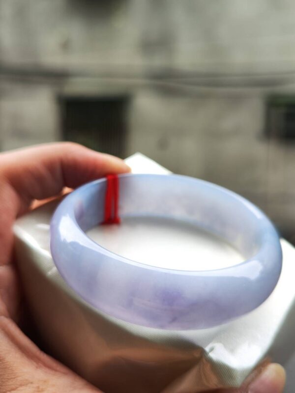 🌸 寬版濃豔紫羅蘭正圈手鐲｜天然緬甸玉A貨 🌸