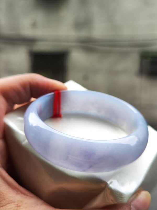 🌸 寬版濃豔紫羅蘭正圈手鐲｜天然緬甸玉A貨 🌸