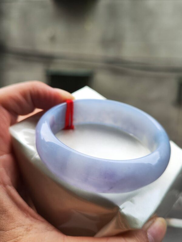 🌸 寬版濃豔紫羅蘭正圈手鐲｜天然緬甸玉A貨 🌸