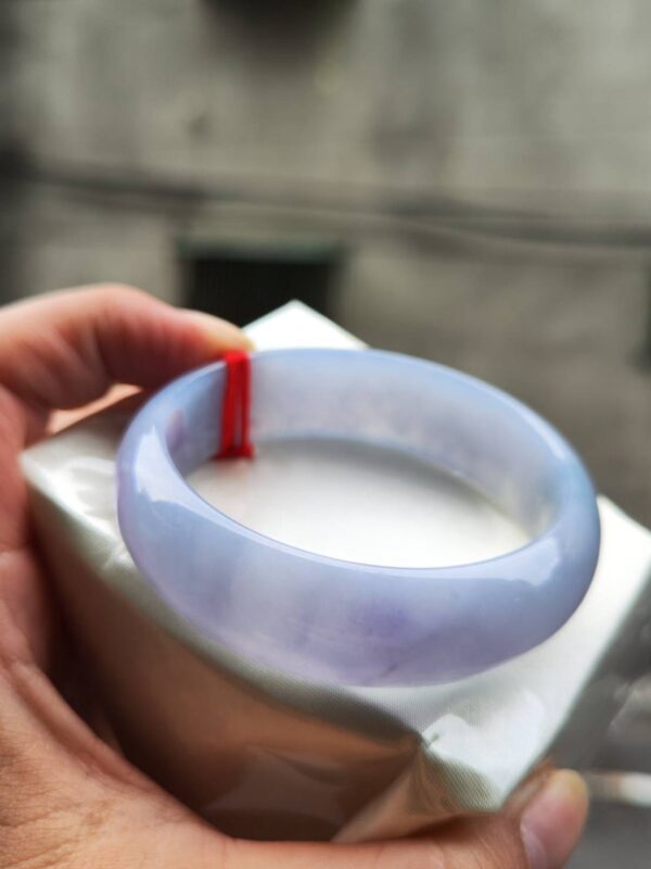 🌸 寬版濃豔紫羅蘭正圈手鐲｜天然緬甸玉A貨 🌸