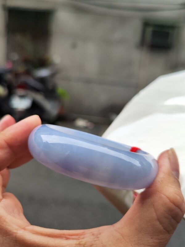 🌸 寬版濃豔紫羅蘭正圈手鐲｜天然緬甸玉A貨 🌸