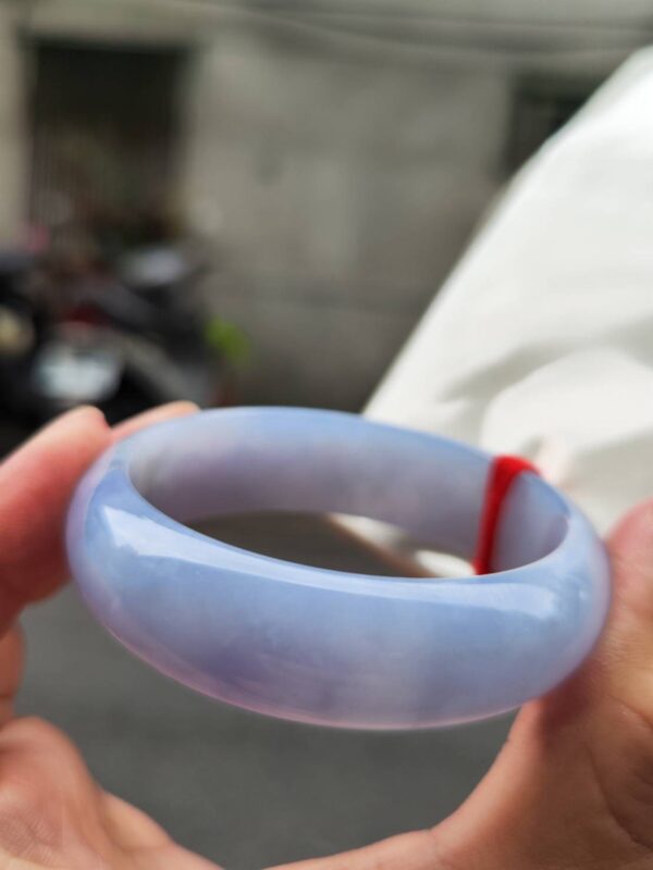 🌸 寬版濃豔紫羅蘭正圈手鐲｜天然緬甸玉A貨 🌸