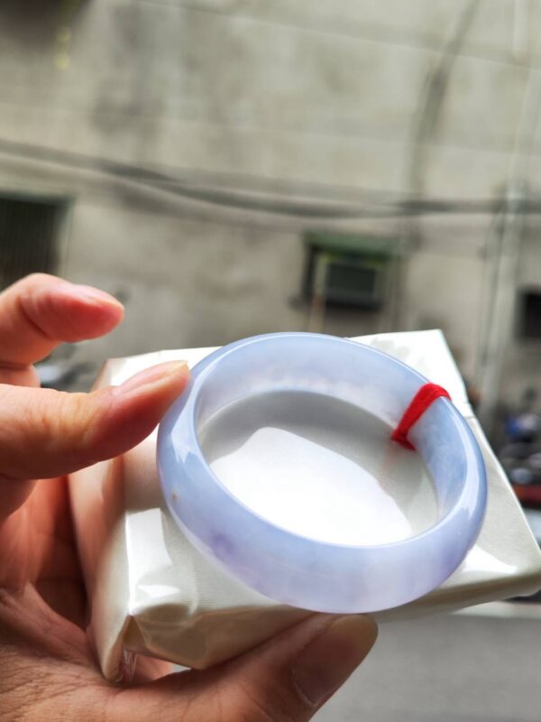 🌸 寬版濃豔紫羅蘭正圈手鐲｜天然緬甸玉A貨 🌸