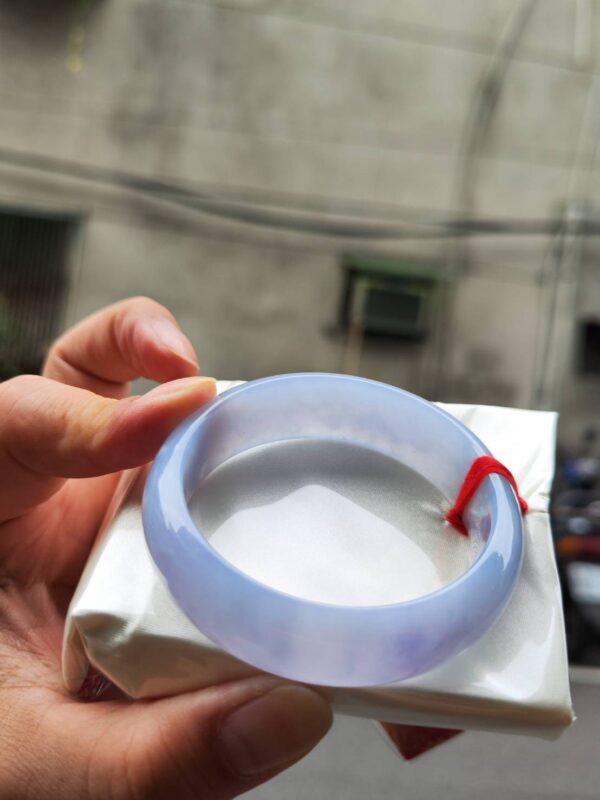 🌸 寬版濃豔紫羅蘭正圈手鐲｜天然緬甸玉A貨 🌸