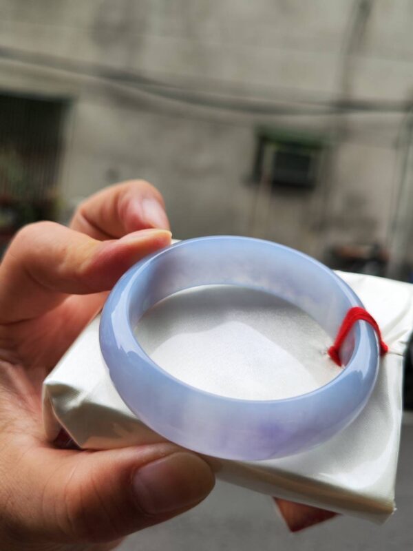 🌸 寬版濃豔紫羅蘭正圈手鐲｜天然緬甸玉A貨 🌸