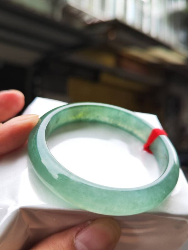 ✨  冰種滿色飄黃 正圈手鐲  💚 天然緬甸玉A貨