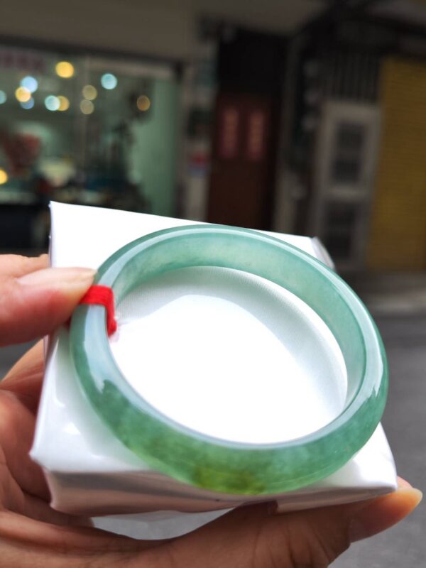 ✨  冰種滿色飄黃 正圈手鐲  💚 天然緬甸玉A貨