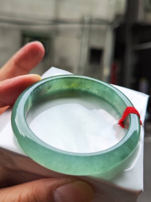 ✨  冰種滿色飄黃 正圈手鐲  💚 天然緬甸玉A貨