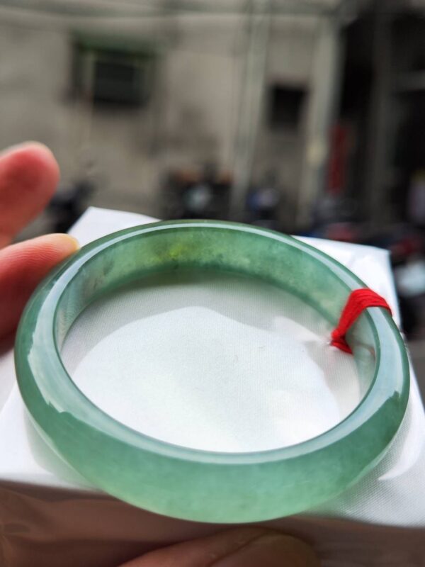 ✨  冰種滿色飄黃 正圈手鐲  💚 天然緬甸玉A貨