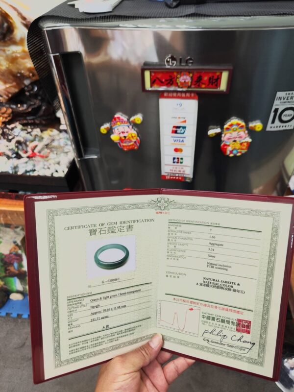 ✨  冰種滿色飄黃 正圈手鐲  💚 天然緬甸玉A貨