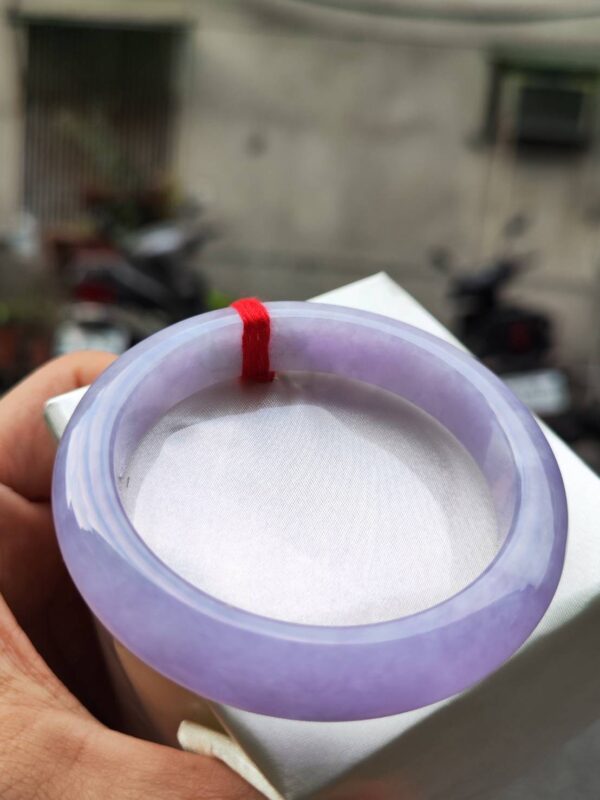 🌸 濃豔紫羅蘭正圈手鐲｜天然緬甸玉A貨 🌸