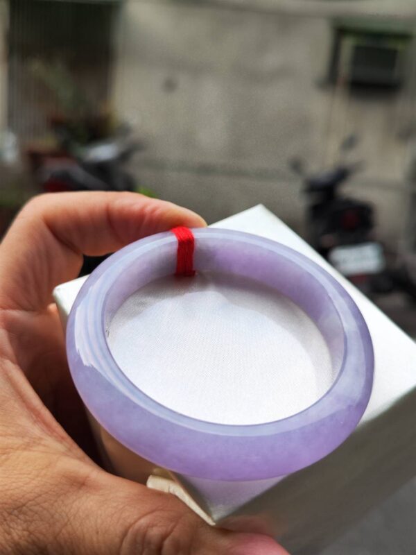 🌸 濃豔紫羅蘭正圈手鐲｜天然緬甸玉A貨 🌸