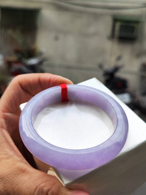 🌸 濃豔紫羅蘭正圈手鐲｜天然緬甸玉A貨 🌸