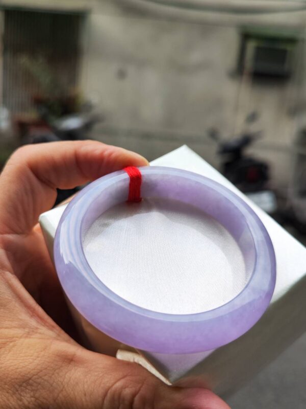 🌸 濃豔紫羅蘭正圈手鐲｜天然緬甸玉A貨 🌸