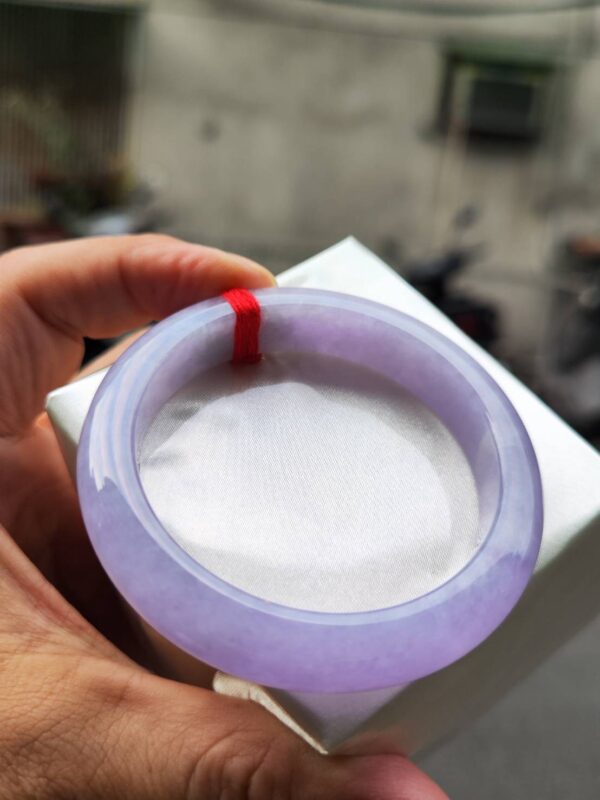 🌸 濃豔紫羅蘭正圈手鐲｜天然緬甸玉A貨 🌸