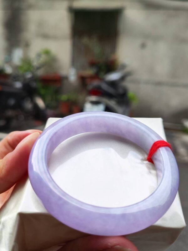 🌸 濃豔紫羅蘭正圈手鐲｜天然緬甸玉A貨 🌸