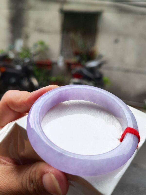 🌸 濃豔紫羅蘭正圈手鐲｜天然緬甸玉A貨 🌸