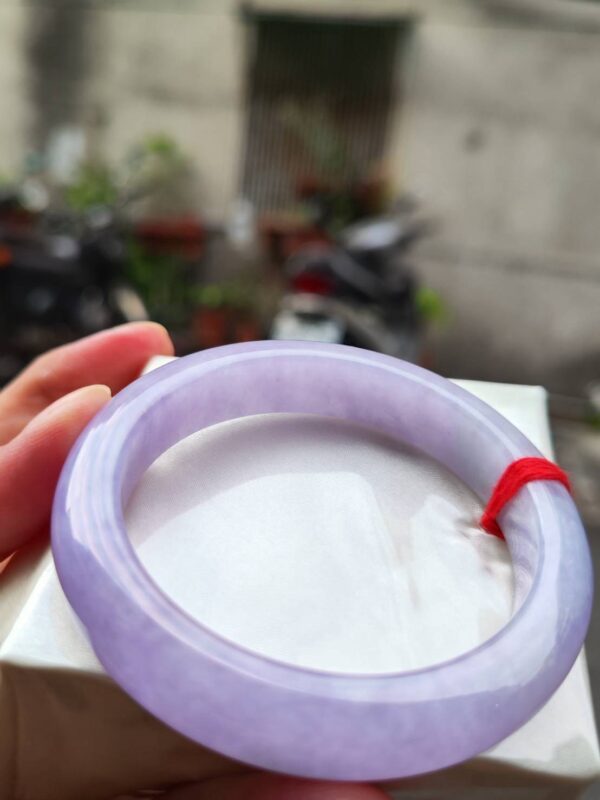 🌸 濃豔紫羅蘭正圈手鐲｜天然緬甸玉A貨 🌸