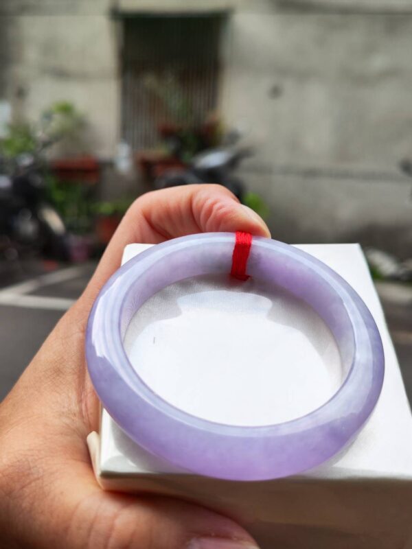 🌸 濃豔紫羅蘭正圈手鐲｜天然緬甸玉A貨 🌸