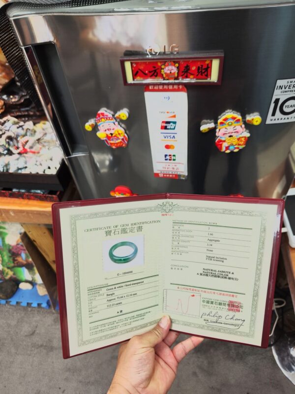 ✨  冰種飄陽綠 正圈厚庄手鐲                             💚 天然緬甸玉A貨