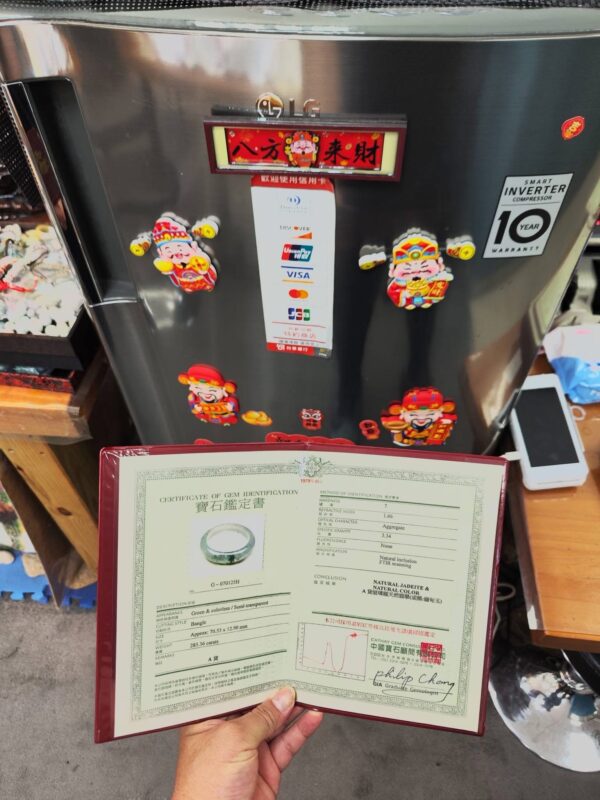 ✨ 木拿場口 頂級放光玻璃種飄綠花 正圈厚庄手鐲

💚 天然緬甸玉A貨