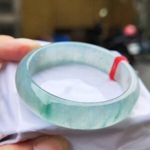 img_6702 ✨ 木拿場口 頂級放光玻璃種飄綠花 正圈寬版手鐲