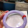 🌸 濃豔粉紫羅蘭正圈手鐲｜天然緬甸玉A貨 🌸