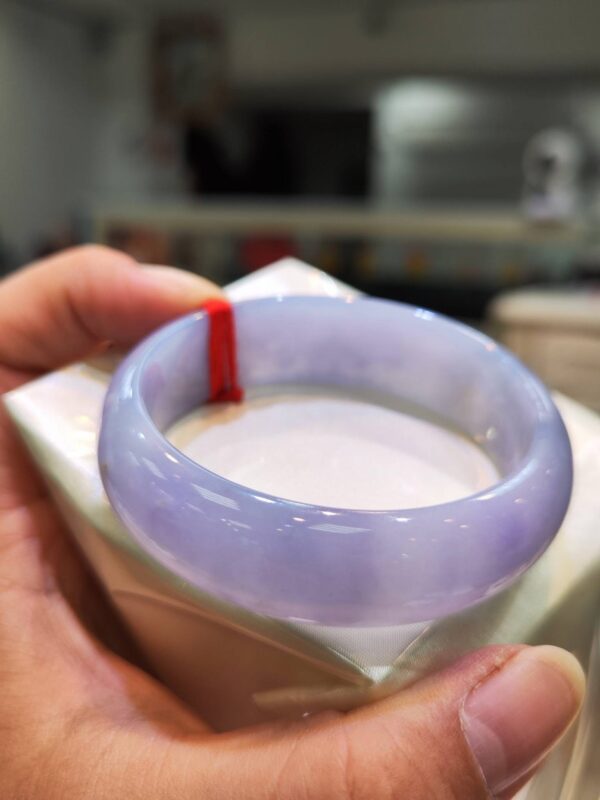 🌸 寬版濃豔紫羅蘭正圈手鐲｜天然緬甸玉A貨 🌸