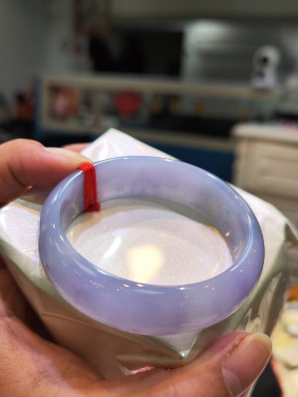 🌸 寬版濃豔紫羅蘭正圈手鐲｜天然緬甸玉A貨 🌸