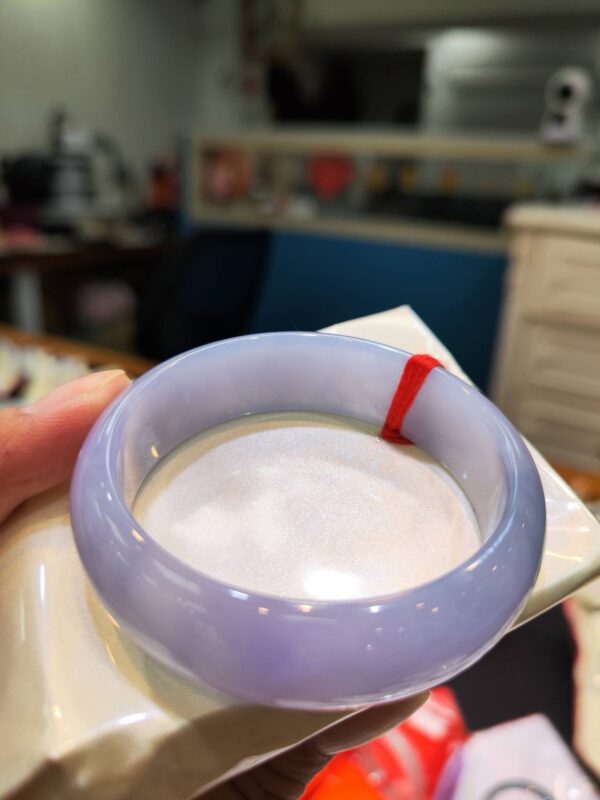 🌸 寬版濃豔紫羅蘭正圈手鐲｜天然緬甸玉A貨 🌸