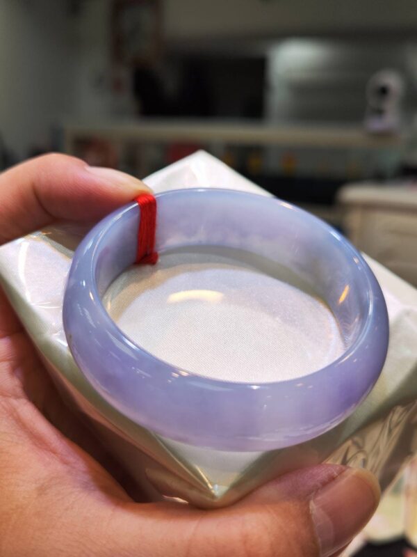 🌸 寬版濃豔紫羅蘭正圈手鐲｜天然緬甸玉A貨 🌸