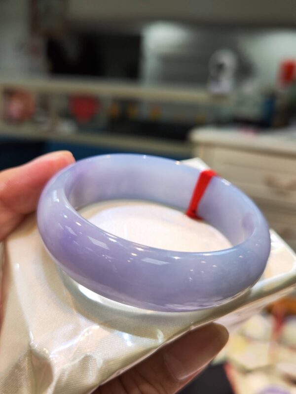 🌸 寬版濃豔紫羅蘭正圈手鐲｜天然緬甸玉A貨 🌸