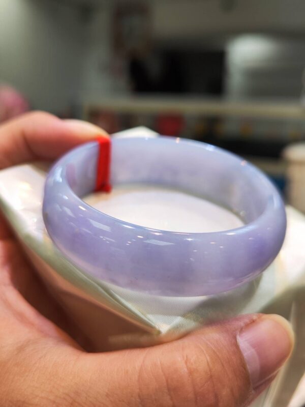 🌸 寬版濃豔紫羅蘭正圈手鐲｜天然緬甸玉A貨 🌸