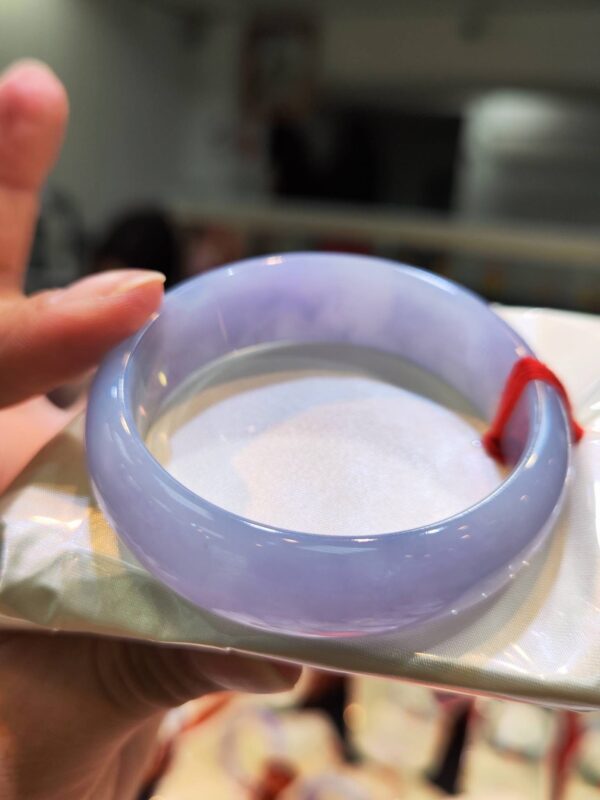 🌸 寬版濃豔紫羅蘭正圈手鐲｜天然緬甸玉A貨 🌸