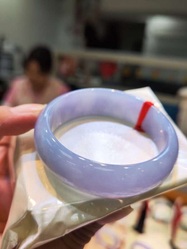 🌸 寬版濃豔紫羅蘭正圈手鐲｜天然緬甸玉A貨 🌸