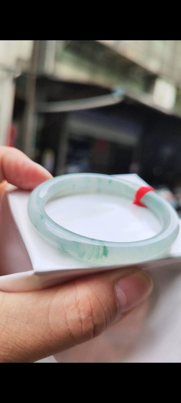 🌸  冰種飄花正圈圓骨手鐲  天然緬甸玉A貨 🌸