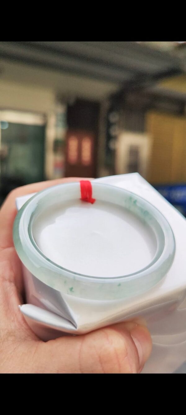 🌸  冰種飄花正圈圓骨手鐲  天然緬甸玉A貨 🌸