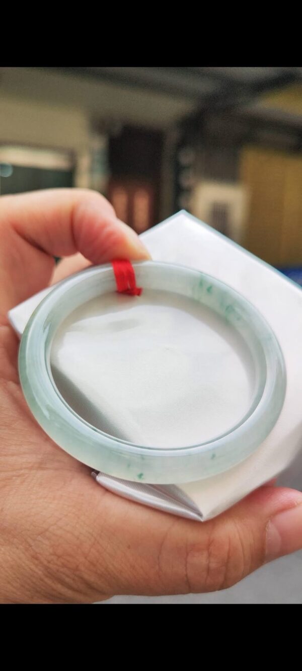 🌸  冰種飄花正圈圓骨手鐲  天然緬甸玉A貨 🌸