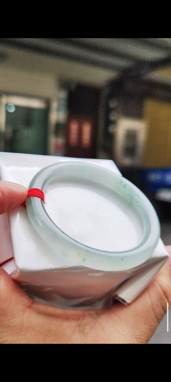 🌸  冰種飄花正圈圓骨手鐲  天然緬甸玉A貨 🌸