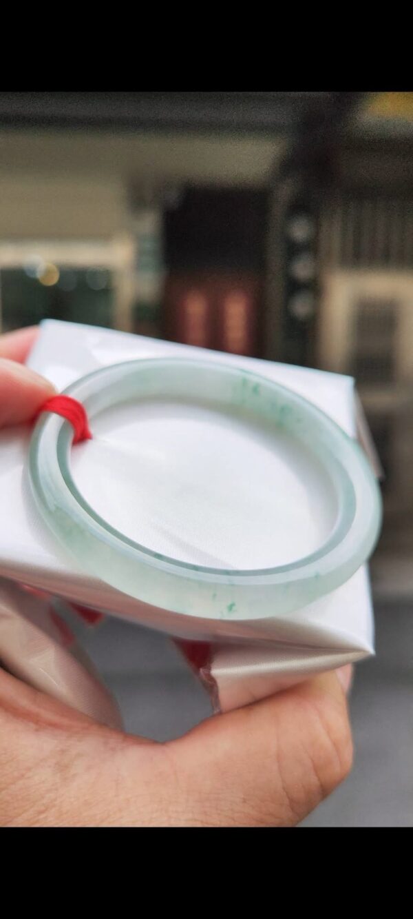 🌸  冰種飄花正圈圓骨手鐲  天然緬甸玉A貨 🌸