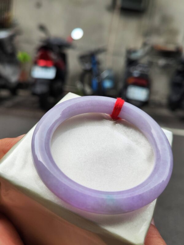 img_6913-2 🌸 粉紫羅蘭正圈圓骨手鐲|天然緬甸玉A貨 🌸