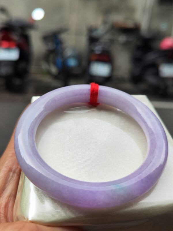 img_6915-3 🌸 粉紫羅蘭正圈圓骨手鐲|天然緬甸玉A貨 🌸