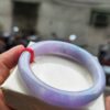 🌸 粉紫羅蘭春彩正圈手鐲｜天然緬甸玉A貨 🌸