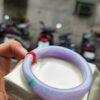 🌸 粉紫羅蘭春彩正圈手鐲｜天然緬甸玉A貨 🌸