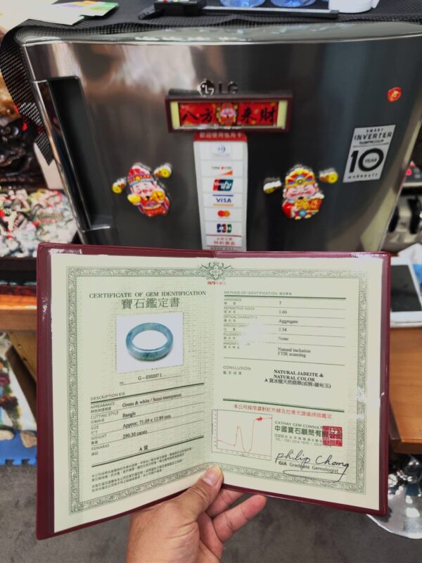 ✨   冰種藍水飄花 正圈手鐲

💚 天然緬甸玉A貨