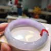 🌸 濃豔粉紫羅蘭正圈手鐲｜天然緬甸玉A貨 🌸