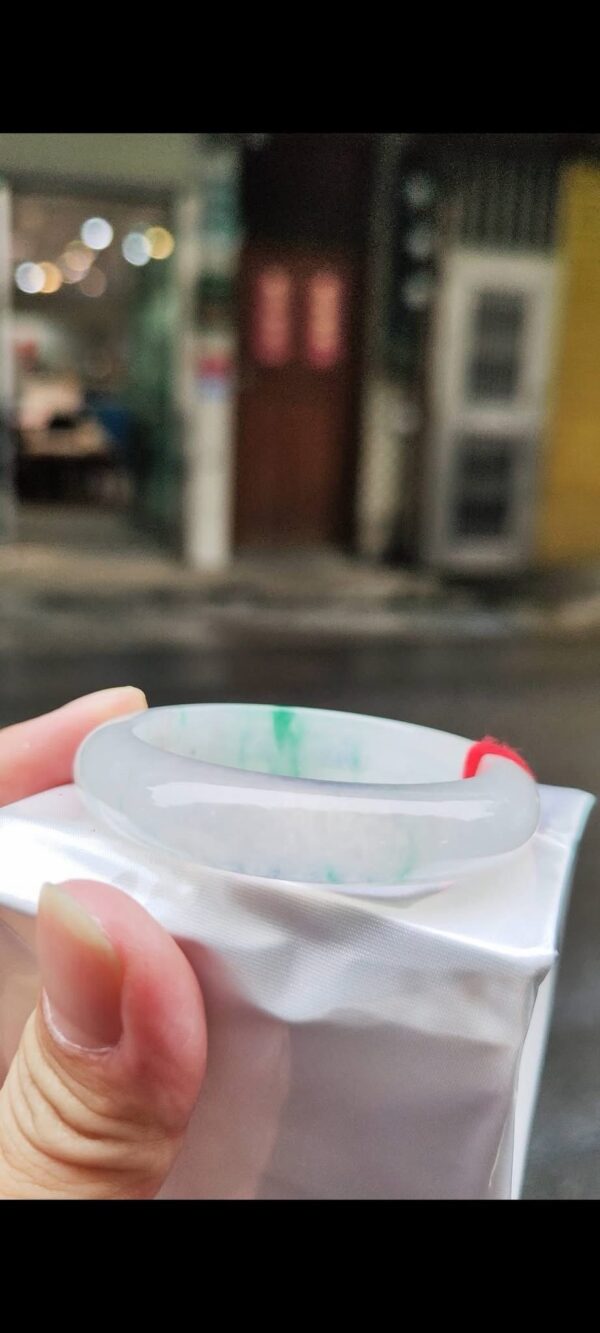 ✨  放光玻璃種飄綠 正圈厚庄手鐲💚 天然緬甸玉A貨