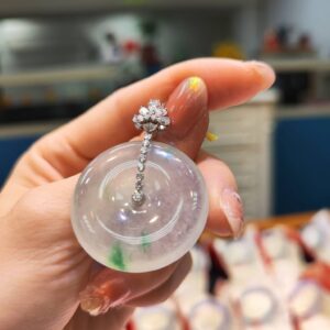 🌿冰透飄綠平安扣🌿