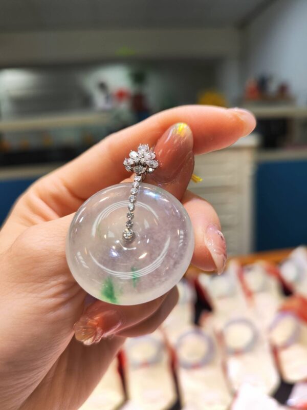 🌿冰透飄綠平安扣🌿