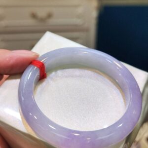 🌸 濃豔粉紫羅蘭正圈手鐲｜天然緬甸玉A貨 🌸